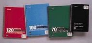 Spiral Bound 3-Subject Wide Rule Notebook, 10-1/2 x 8 Size, 120 Sheets