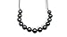 18K white gold Collette Black Tahitian cultured pearl and diamond pendant