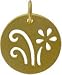 Small Round Cut Out Daisy Flower Pendant or Charm in Gold Vermeil, #7645