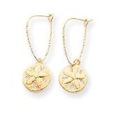 Sardelli - 14kt Gold Sanddollar Dangle Earrings