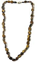 Tigers Eye Necklace Handcrafted Gemstone Jewelry 17 inches