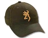 Browning Dura-Wax Cap w/3-D Buckmark Brown