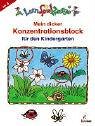 LernSpielZwerge �bungsblock: Mein dicker Konzentrationsblock f�r den Kindergarten - 