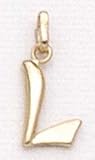14kt Solid Yellow Gold Initial L Charm - LET150L