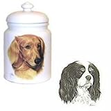Cavalier King Charles Spaniel Cookie Jar, Porcelain by Rosalinde (10' X 7')