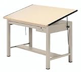 Mayline Ranger Table Steel 4 Post Tables With Tool and Shallow Drawers 43 1/2" x 84"