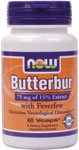 Butterbur with Feverfew by NOW Foods - (75mg - 60 Vegetarian Capsules)