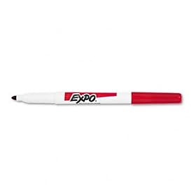 EXPO Products - EXPO - Dry Erase Marker, Fine Point, Red, Dozen - Sold As 1 Dozen - Bold color commands attention, even at a distance. - Quick-drying, smear proof ink. - Erases easily. - Use to write on whiteboards, glass and most non-porous surfaces. -