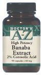 High Potency Banaba Extract 2% Corosolic Acid (60 mg--90 capsules)