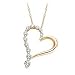 10kt. Gold, 1/6 ct. tw. Journey Diamond Heart Pendant