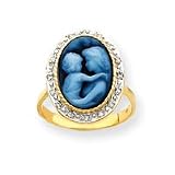 14k Everlasting Love Diamonds Cameo Ring