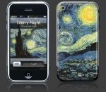 Apple iPhone Premium Vinyl Skin - Starry Night (GelaSkins Brand) Made in Canada