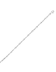 Sterling Silver Hearts & Diamonds Links Bracelet 7.25"