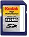 Lexar SDメモリーカード ハイパフォーマンスSDカード 512MB コダック純正[SD512-123EKVC]