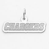 Sterling Silver San Diego Chargers Large Team Name Charm
