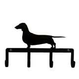 VWI KH-241 Silhouette Wrought Iron Key Holder - Dachshund Powder Metal Coated