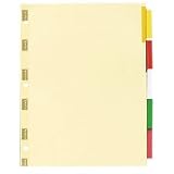 Sparco 21351 3 Ring Index, 11 X 8 1/2 Inch, 5 Tab, Clear