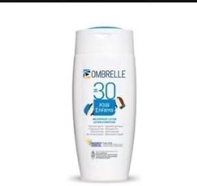 Ombrelle SPF 30 Kids Sunscreen, Sensitive Skin, With Titanium Dioxide, Water Resistant Lotion With Mexoryl, 120 mL, 4 Oz, Hypoallergenic, Fragrance and Color Free
