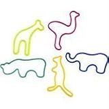 Pack of 12 Zoo Animal Shaped Rubber Bands