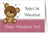 Bear Valentine - Baby's 1st Valentine Card