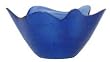 Colorful Recycled Art Glass Cobalt Blue Dip Bowl 3"H 6"D Set/2