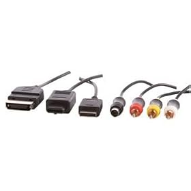 C�ble de connexion audio/vid�o pour relier la PS2, XBOX ou GameCube � un Tv ou �cran LCD/Plasma