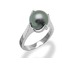 Tahitian pearl ring 14k white-gold