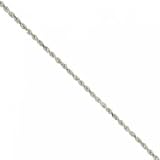 Solid White Gold Rope Anklet Lobster Clasp 10 inch