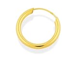 Image of 9ct Gold Tube Single Hoop Earring