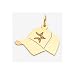 Houston Astros 3/8in Hat - 14kt Yellow Gold