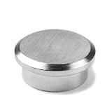Produkt-Bild: 5 Neodym-B&uuml;romagnete 22 mm im Stahltopf (Oberfl&auml;che geb&uuml;rstet)