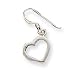 Sterling Silver Heart Dangle Earrings - Pair
