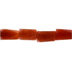7" Stone Beads Strung, Red Agate, 10mm x 16mm