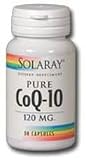 CoQ-10 120 mg 60 Caps ( Pure Coenzyme Q-10 ) Solaray