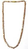 Handmade Necklace In Rose Quartz Gemstone Indian style 17.5  (drosequartz011)