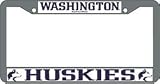 Washington Huskies Chrome License Plate Frame - SET OF 6 - Sports Merchandise