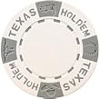 Real Clay No Metal Insert Texas Holdem Poker Chips, 25 11.5 gram White Chips