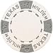 Real Clay No Metal Insert Texas Holdem Poker Chips, 25 11.5 gram White Chips