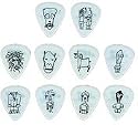 Planet Waves 10 Satriani Picks-WHITE-Medium