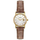 Ladies Geneva Yellow Gold Plated Alligator Strap by Jacques Lemans