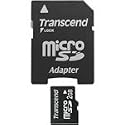 Transcend 2GB MicroSD Micro Secure Digital Card with SD Adapter