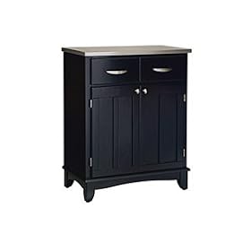 Buffet- Black/ Stainless Steel by Home Styles
