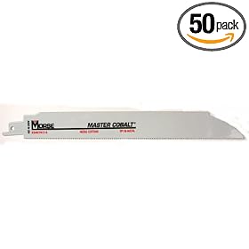 M.K. Morse RB81014T50 8-by-3/4-by-0.035-Inch 10/14 TPI Bi-metal Reciprocating Saw Blade, 50-Pack