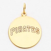 Sterling Silver Pittsburgh Pirates Medium Polished Name Disc Pendant