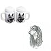 Saluki Large Salt and Pepper Shaker, Porcelain by Rosalinde (4')