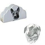 Bull Mastiff Napkin Holder, Porcelain by Rosalinde