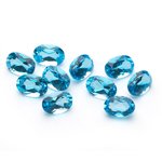3.96 Cts of 6x4 mm AA Oval Swiss Blue Topaz ( 10 pcs bunch ) Gemstones