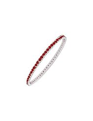 Ruby Eternity Bangle 14K White Gold - 5.00 CT TGW