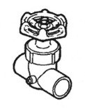 CPVC Hot & Cold Water Line Valve with Waste, 3/4-1/2