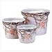 Peach & Green 7and 1/4 inch Nesting Flower Pots set of three